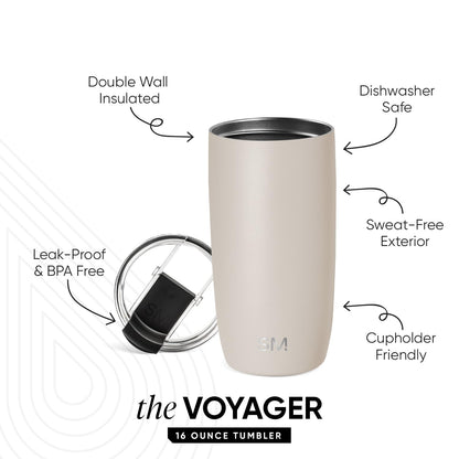 Simple Modern Travel Coffee Mug with Lid | 16oz | Beige 🍁 All In One Marketplace Canada