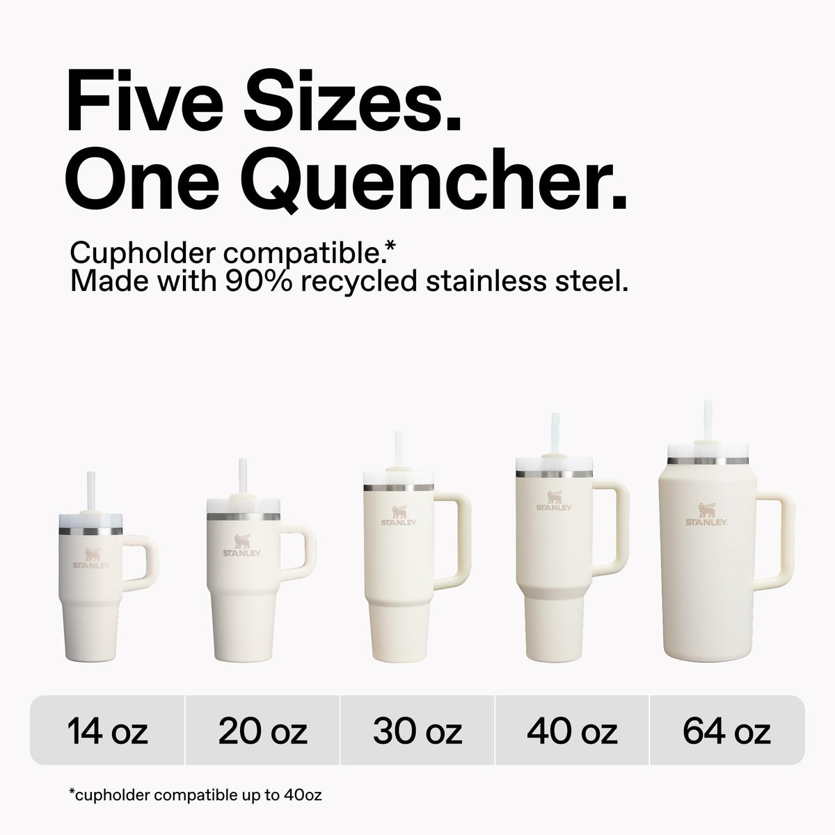 STANLEY Quencher H2.0 Tumbler with Handle and Straw 40 oz | Flowstate 3-Position Lid | Cup Holder Compatible for Travel | Insulated Stainless Steel Cup | BPA-Free | Hydrangea 🍁 All In One Marketplace Canada