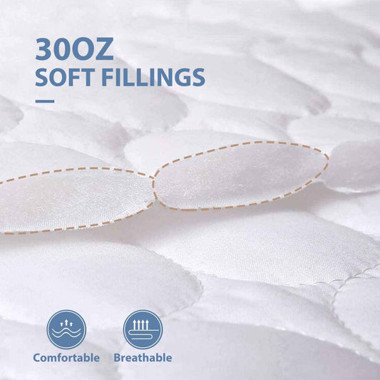 HYMOKEGE Quilted Mattress Protector Queen Size, 100% Waterproof Mattress Cover for Queen Size Bed, Breathable & Noiseless Bed Pad Cover with 5"-21" Deep Pocket 🍁 All In One Marketplace Canada