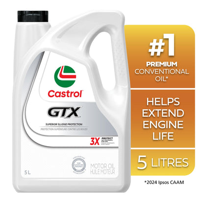 Castrol GTX Conventional 5W-30 Motor Oil, 5 Litres | Made in Canada 🍁 All In One Marketplace Canada