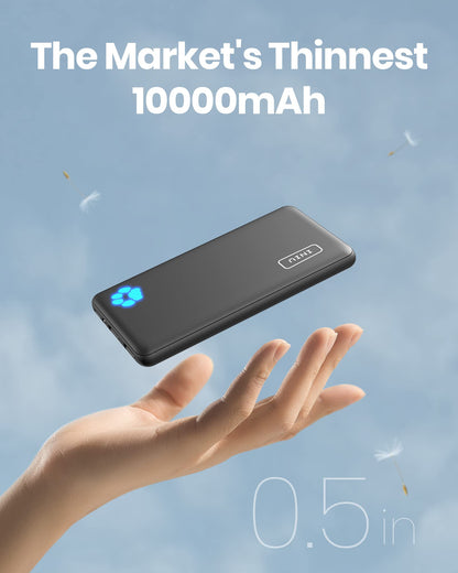 INIU Power Bank, Slimmest 10000mAh Portable Charger, Triple 3A High-Speed Charge External Battery Pack with Flashlight, USB C Phone Charger for iPhone 17 16 15 14 13 Samsung S22 Google LG iPad etc 🍁 All In One Marketplace Canada