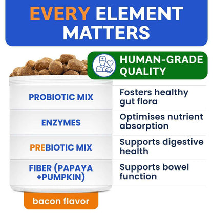 Probiotics for Dogs - Gas, Diarrhea, Allergy, Constipation, Upset Stomach Relief, w/Digestive Enzymes + Prebiotics - Chewable Supplement - Improve Digestion, Immunity - Dog Probiotics Chews - 180Ct 🍁 All In One Marketplace Canada