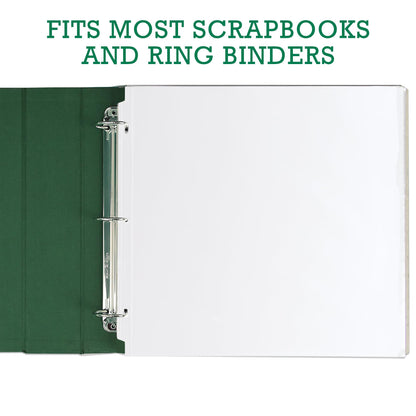 Samsill Scrapbook Refill Pages 12x12 Inch, 50 Pack, Fits 3 Ring Scrapbook Binders and 12x12 Photo Albums, Top-Loading, Heavy-Duty, Holds 2 Pages, Super Clear