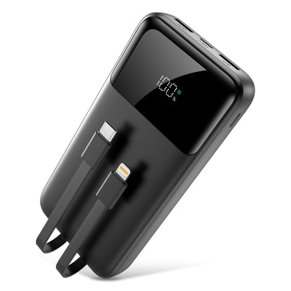 Power Bank Portable Charger 40000mAh, 22.5W Fast Charging, Built-in 2 Output Cable, Charge 5 Devices Simultaneously LCD Display for iPhone and Android Phones and Most Electronic Devices 🍁 All In One Marketplace Canada