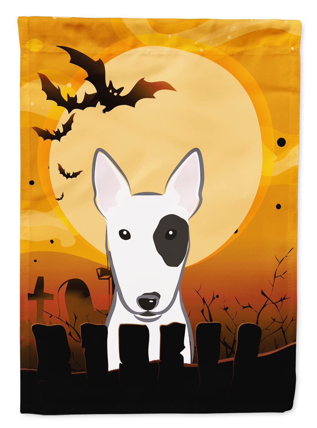 Caroline's Treasures BB1767GF Halloween Bull Terrier Garden Size Flag, Small, Multicolor