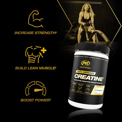 PVL Creapure Creatine Powder | 100% German Creatine Monohydrate, Canadian-Owned, Informed-Choice Tested, Unflavoured Supplement powder – 48 Servings - 240 g 🍁 All In One Marketplace Canada