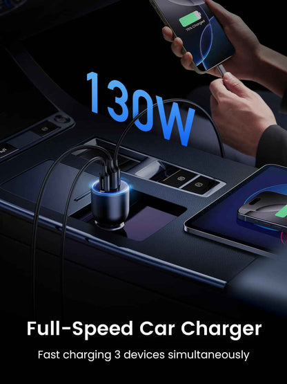 UGREEN 130W Car Charger USB C Fast Charger (with 100W USB C Cable) PD3.0 QC4.0 PPS Fast Charging Car Adapter Compatible with, MacBook, iPhone 17 16 15 14 Pro Max, Galaxy S25 S24 Ultra, iPad 🍁 All In One Marketplace Canada