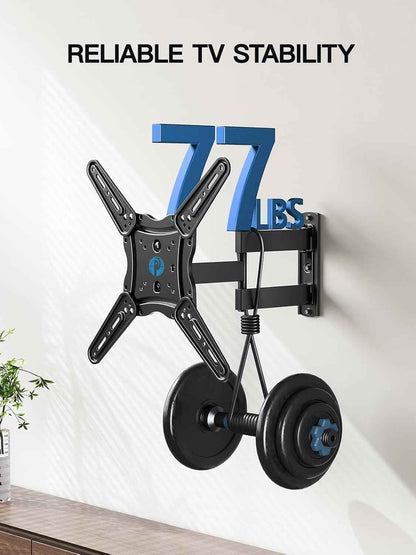 Pipishell Full Motion TV Wall Mount for 26-65 Inch Flat Curved Screen TVs, Max VESA 400x400mm up to 77 lbs, Swivel TV Mount Wall Bracket with Articulating Arms, Tilt, Extension, PIMF7 🍁 All In One Marketplace Canada