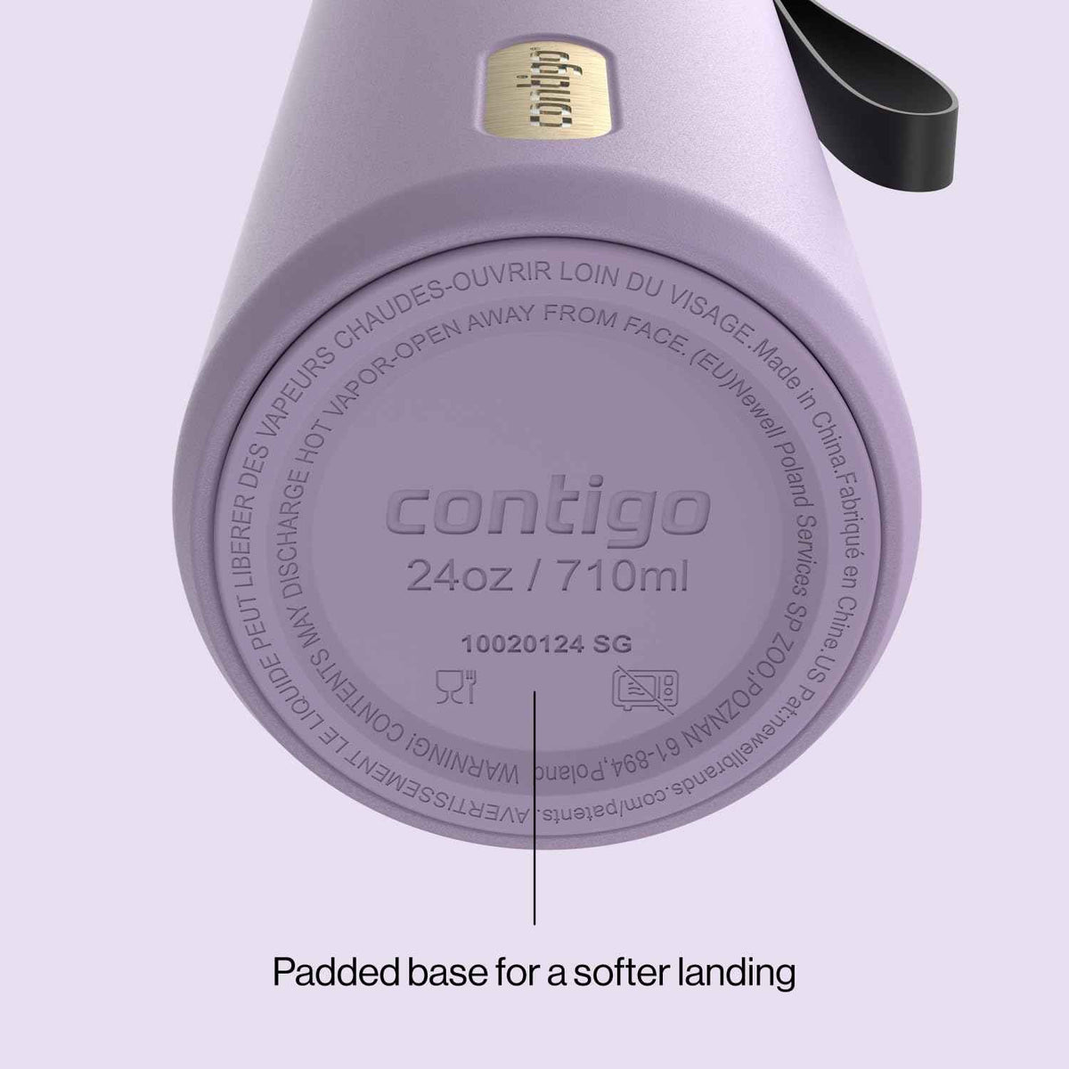 Contigo SnapSeal 24 oz Water Bottle w/Carry Strap & Reusable Straw | Vacuum-Insulated Stainless Steel for Hot & Cold Drinks | Spill-Proof Lid | BPA & Lead-Free | Dishwasher Safe 🍁 All In One Marketplace Canada
