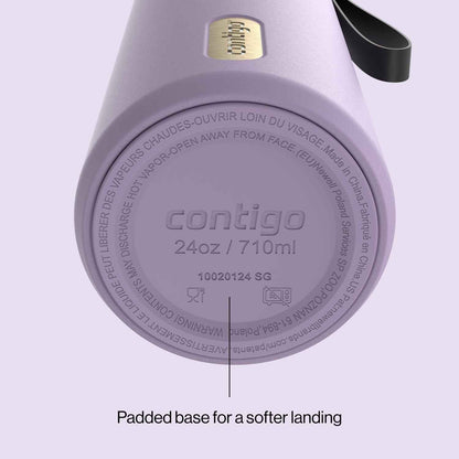 Contigo SnapSeal 24 oz Water Bottle w/Carry Strap & Reusable Straw | Vacuum-Insulated Stainless Steel for Hot & Cold Drinks | Spill-Proof Lid | BPA & Lead-Free | Dishwasher Safe 🍁 All In One Marketplace Canada