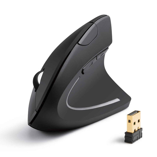 Anker 2.4G Wireless Vertical Ergonomic Optical Mouse for Work, Multi-Device Connectivity, 800/1200 /1600 DPI, 5 Buttons for Laptop, Desktop, PC, MacBook - Black 🍁 All In One Marketplace Canada