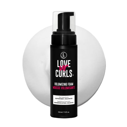 Love Ur Curls® Volumizing Foam, Lightweight Mousse for Curly Hair, Volume & Definition, Frizz Control, Soft Hold, Vegan, Silicone-Free, Quick-Drying, 7.3Fl. Oz. 🍁 All In One Marketplace Canada