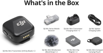 DJI Mic Mini (2 TX + 1 Mobile RX), Wireless Microphone for iPhone/Android, Plug and Play, Compact & Lightweight, Cross-Model Pairing, Premium Audio, Stable Transmission, Noise Cancelling 🍁 All In One Marketplace Canada