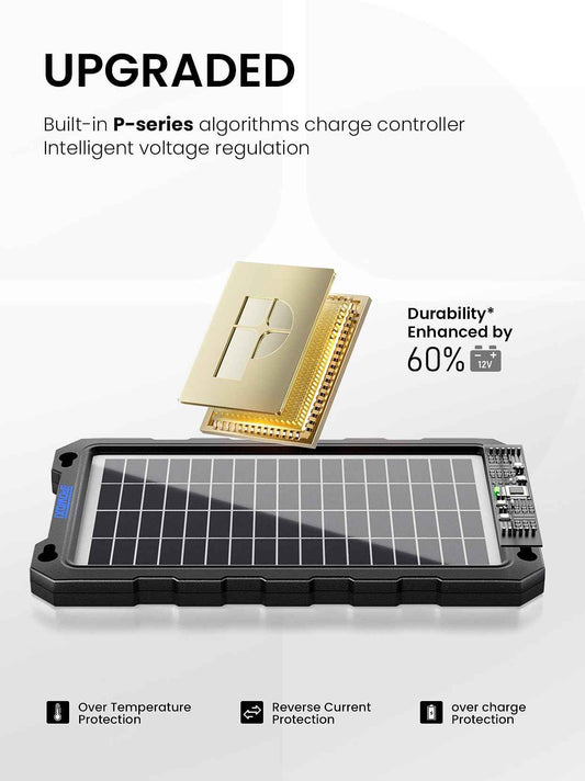 Solar Battery Trickle Charger for Car Battery, Portable and Waterproof Solar Battery Maintainer, Amorphous Silicon Solar Panel car Battery Charger (Solar Battery Charger 7.5W) 🍁 All In One Marketplace Canada