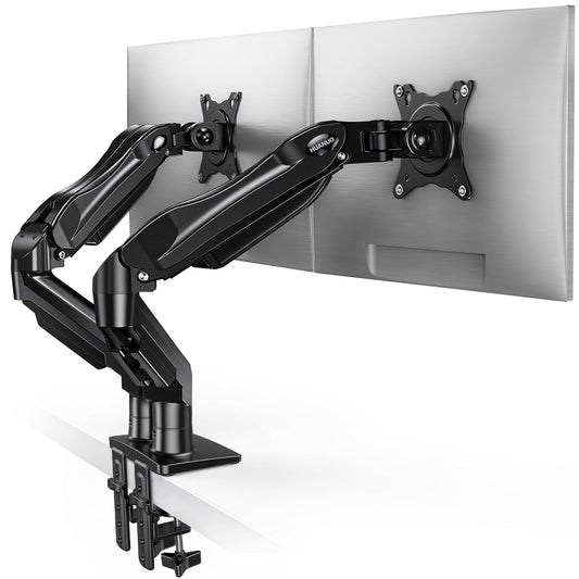 HUANUO Dual Monitor Stand for 13 to 32 Inches, Design Dual Monitor Mount, Fully Flexible Adjustable with Tilt, Swivel, Rotation, VESA 75/100, 19.8lbs per arm 🍁 All In One Marketplace Canada
