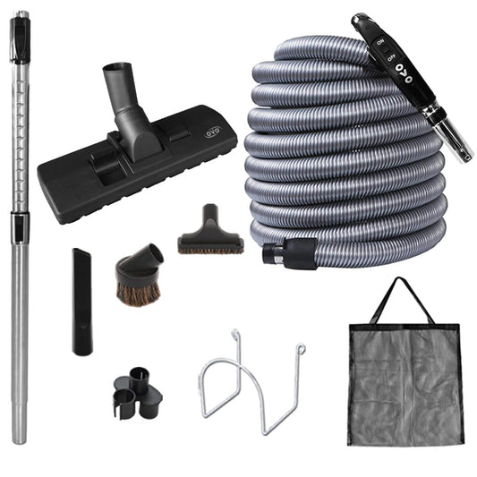 OVO Central Vacuum Standard Accessories Kit, with 35ft Low-Voltage Hose, ON/Off Switch Control at The Handle, 12’’ Combo Brush and Accessories, for Hard Surfaces and Carpets 🍁 All In One Marketplace Canada