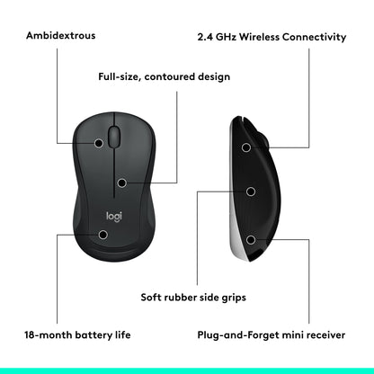 Logitech MK540 Advanced Wireless Keyboard and Mouse Combo for Windows, 2.4 GHz Unifying USB-Receiver, Multimedia Hotkeys, 3-Year Battery Life, for PC, Laptop 🍁 All In One Marketplace Canada