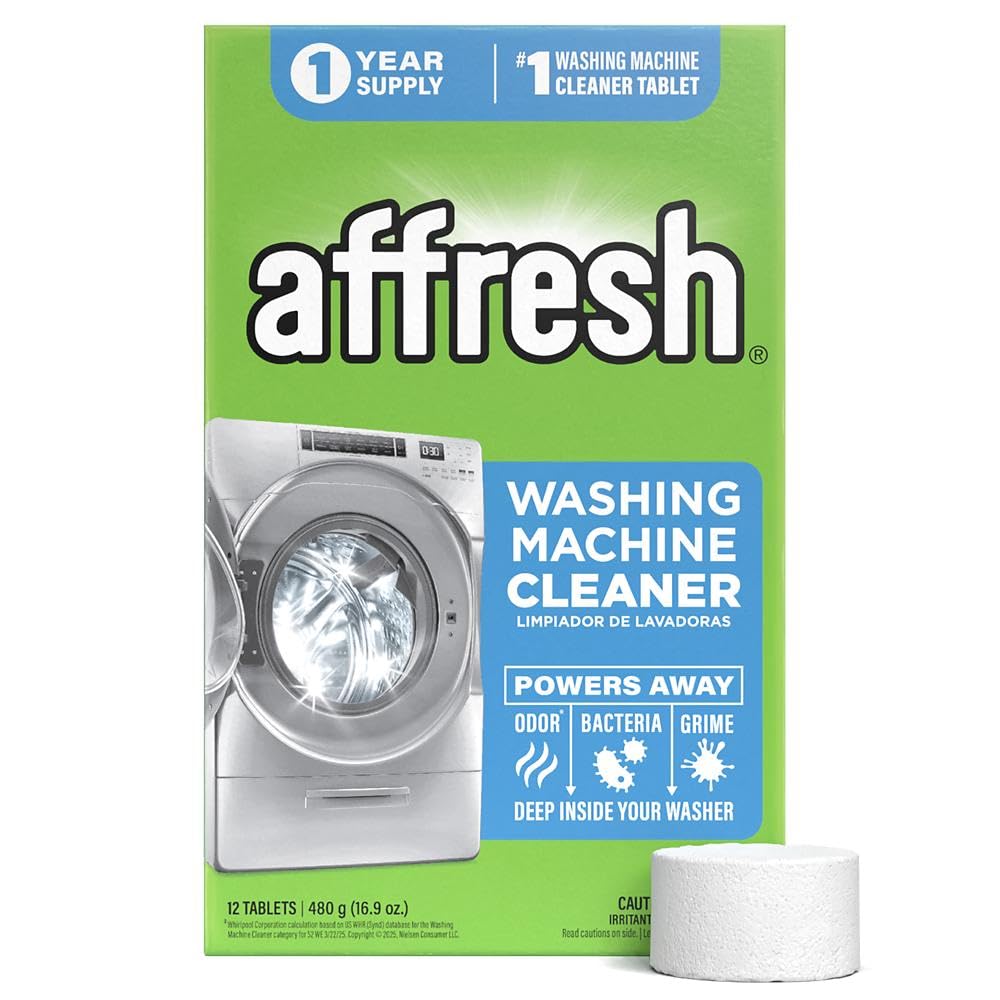 Affresh Washing Machine Cleaner. Helps Power Away Odor & Grime Deep Inside Pump, Valve & Hoses. 12 Tablets, 12 Month Supply. 🍁 All In One Marketplace Canada