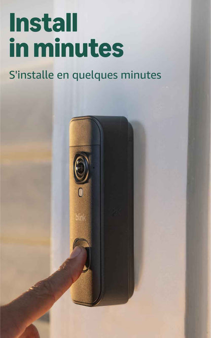 Blink Battery Doorbell 2K+ (newest model) — Wireless video doorbell, 2K resolution, enhanced audio. Required Sync Module not included – Add-On (Black) 🍁 All In One Marketplace Canada