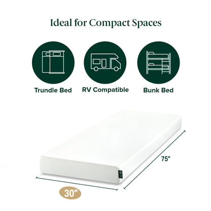 ZINUS 5 Inch Memory Foam Mattress/Bunk Bed Mattress, Narrow Twin 🍁 All In One Marketplace Canada
