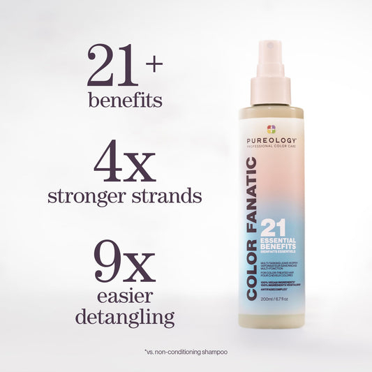 Pureology Color Fanatic Leave-In Conditioner, 21 Benefits Heat Protectant & Detangler for All Hair Types, With Camelina Oil, Vegan, Sulfate-Free 🍁 All In One Marketplace Canada