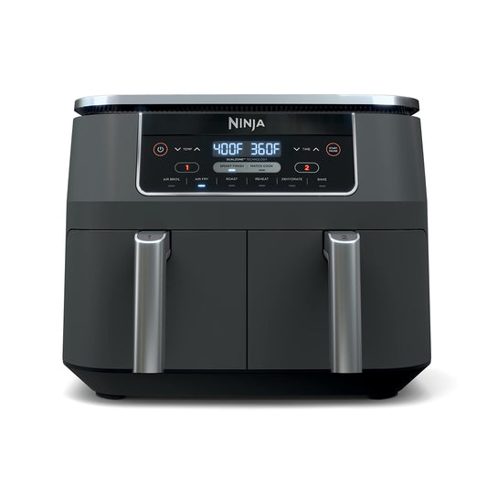 Ninja Foodi 6-in-1 8-qt. (7.6L) 2-Basket Air Fryer DualZone Technology, Match Cook & Smart Finish to Roast, Broil, Dehydrate & More for Quick, Easy Meals, Slate Grey (DZ201C) Canadian Version 🍁 All In One Marketplace Canada