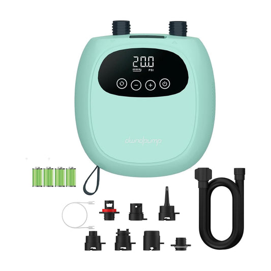 dwndpump Electric Paddle Board Pump, Rechargeable 20PSI SUP Pump, Dual-Stage Inflation and Deflation, Portable Electric Air Pump for Kayaks, Wind Wings, SUPs(Green) 🍁 All In One Marketplace Canada