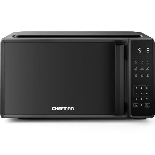 Chefman Countertop Microwave Oven 0.7 Cu. Ft., 700 Watts with 10 Power Levels, 6 Cooking Presets with One-Touch Express Cook, Eco Mode, Child Safety Lock, & Mute Button - Black 🍁 All In One Marketplace Canada