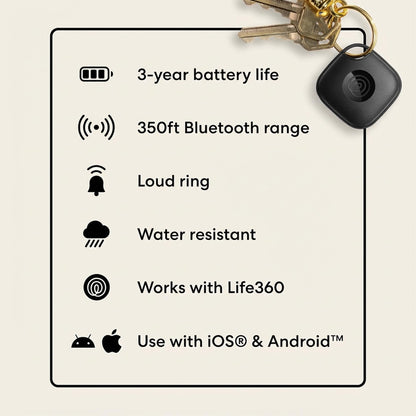 Life360 Tile Essentials - Bluetooth Trackers & Item Locators for Keys, Wallets, Remotes & More; Easily Find All Your Things. Both iOS and Android Compatible. 4-Pack (Mates/Slim/Sticker) 🍁 All In One Marketplace Canada