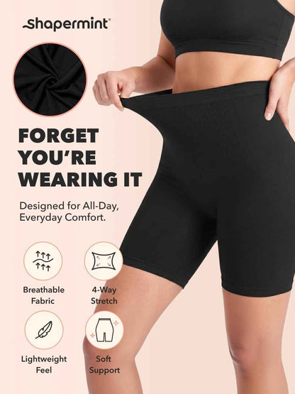 SHAPERMINT All Day Every Day High Waisted Shaper Shorts - Shapewear Women Tummy Control Underwear, Body Shaper for Women Black 🍁 All In One Marketplace Canada
