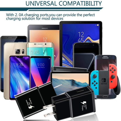 Fast Charging Block, USB Adaptive Fast Charger Box Android Cell Phone Wall Quick Tablet Charger Plug Adapter Compatible Samsung Galaxy S10 S9 S8 S7 A13 A16 Note 8 9 10 LG G7 Plus EP-TA20JBE (2 Pack) 🍁 All In One Marketplace Canada