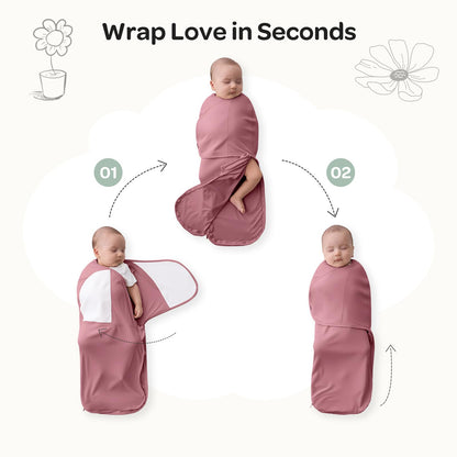 Momcozy Baby Swaddle, Quiet Fastener Swaddle Suitable for Infant 0-3 Months, New-Parent-Friendly Sleep Sack, Reduce Startle Reflex, Newborn Boys Girls Registry Essentials, 2-Pack, Bloom 🍁 All In One Marketplace Canada