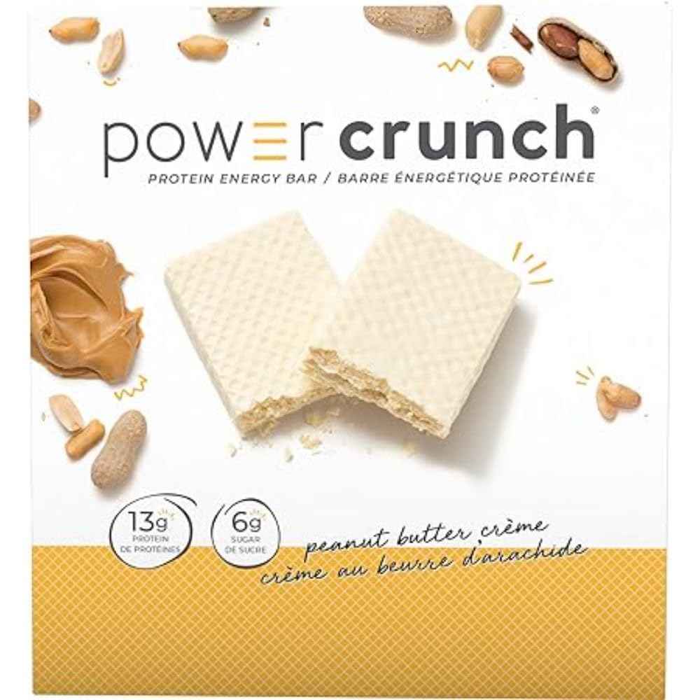 Power Crunch Protein Bars Peanut Butter Crème 12 Count – High Protein Wafer Bar, 13g Protein, Low Sugar, Cream-Filled Snack Bar 🍁 All In One Marketplace Canada