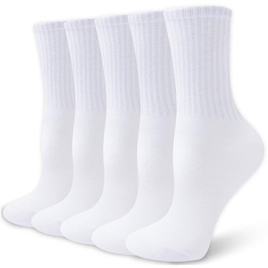 VoJoPi Crew Socks for Women, 5 Pairs Cotton Soft and Moisture Wicking Calf Socks Lightweight Work & Casual Wear, Size 5-10 🍁 All In One Marketplace Canada