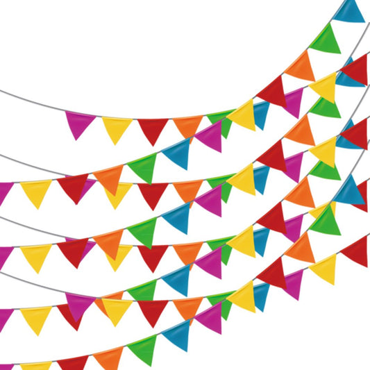 LOOPJOYGAME 250pcs Multicolor Pennant Flags, 263Ft Nylon Fabric Decorations Grand Opening Banner Rope 🍁 All In One Marketplace Canada