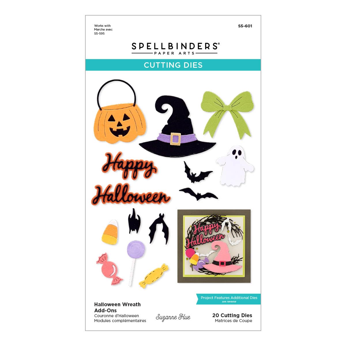 Spellbinders Halloween Wreath Add-Ons Etched Dies by Suzanne Hue, Metal
