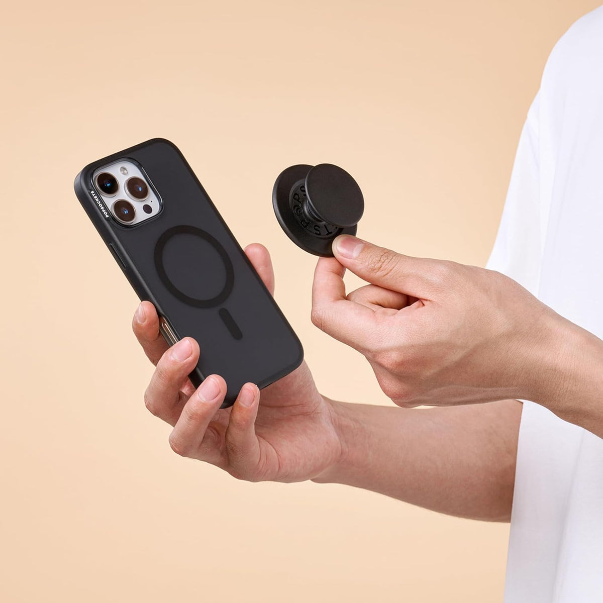 PopSockets Phone Grip for MagSafe with Kickstand, Magnetic Stand, Swappable Top, Secure Hold for iPhone MagSafe Cases, Phone & Tablet Grip - Black 🍁 All In One Marketplace Canada