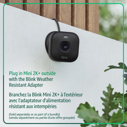 Blink Mini 2K+ (newest model) – Plug-in Home & Pet Security Camera with 2K video resolution, colour night vision, enhanced audio, motion detection – 1 camera (Black) 🍁 All In One Marketplace Canada