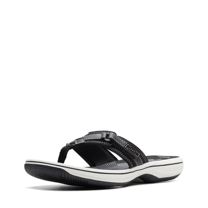 Clarks Cloudsteppers Women's Breeze Sea Flip-Flop, Black Synthetic, 6 Medium US 🍁 All In One Marketplace Canada