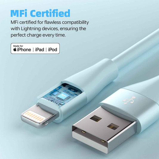 Bkayp iPhone Charger Apple MFi Certified 3Pack 10 FT Lightning Cable Fast Charging iPhone Charger Cord Compatible with iPhone 14 13 12 11 Pro Max XR XS X 8 7 6 Plus SE iPad and More - Multi Color 🍁 All In One Marketplace Canada