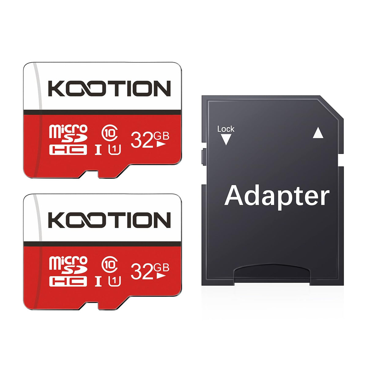 KOOTION 32 GB Micro SD Card 2-Pack Class 10 Micro SDHC Card + SD Adapter UHS-I Memory Card Ultra High Speed TF Card, C10, U1, 32 GB 🍁 All In One Marketplace Canada