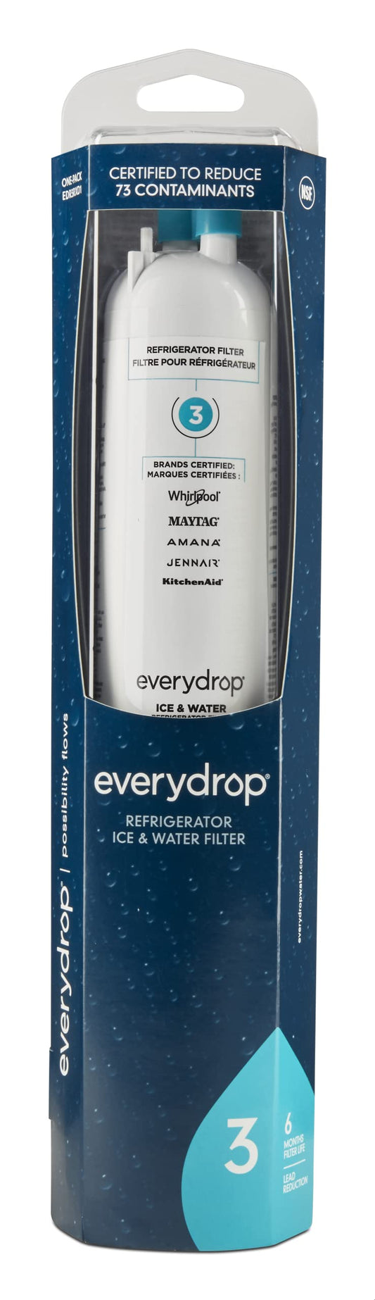 EveryDrop Premium Refrigerator Water Filter Replacement (EDR3RXD1B / Filter 3). The ONLY Water Filter Approved for: Maytag , Whirlpool, KitchenAid, Amana and JennAir brand refrigerators. 🍁 All In One Marketplace Canada