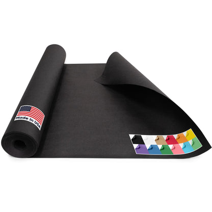 Paclord USA-Made 18" x 1200" (100 ft) Halloween Black Roll Paper, 45 lbs Thickness, Kraft Paper for School, Art Projects, Gift Wrapping, Bulletin Board