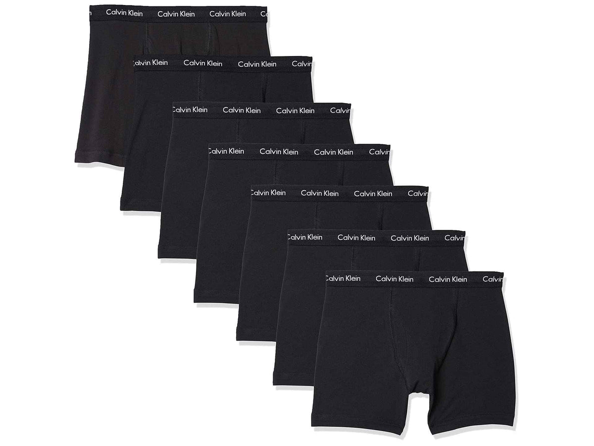 Calvin Klein Men's Cotton Stretch Megapack Boxer Briefs, BLACK, Medium 🍁 All In One Marketplace Canada