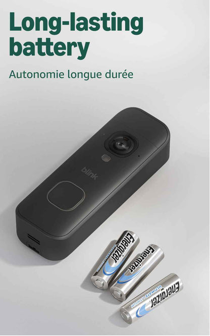 Blink Battery Doorbell 2K+ (newest model) — Wireless video doorbell, 2K resolution, enhanced audio. Required Sync Module not included – Add-On (Black) 🍁 All In One Marketplace Canada