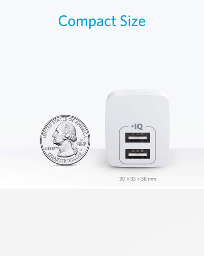 Anker 2-Pack Dual Port 12W USB A Charger Block with Foldable Plug, Charging Box Brick, Cube for iPhone 16 15 14 13 12 Pro Max, Galaxy S22 S21 Note 20 🍁 All In One Marketplace Canada