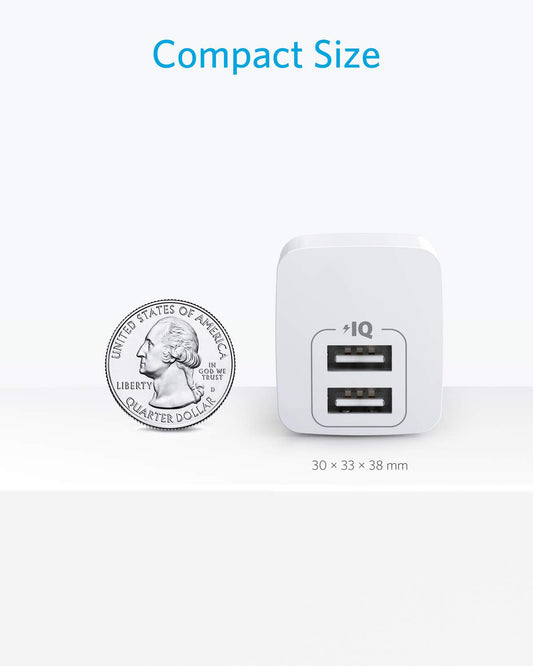 Anker 2-Pack Dual Port 12W USB A Charger Block with Foldable Plug, Charging Box Brick, Cube for iPhone 16 15 14 13 12 Pro Max, Galaxy S22 S21 Note 20 🍁 All In One Marketplace Canada