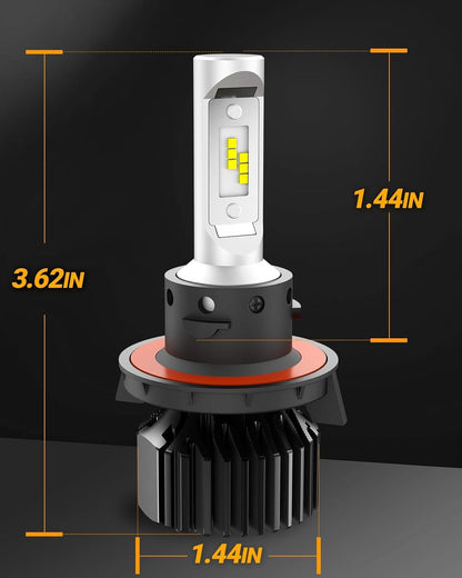 SEALIGHT H13 9008 LED Headlight Bulbs 50000LM 800% Brightness, Dual Hi/Lo Beam, 6000K Cool White, High Low Beam H13 Halogen Replacement, Plug and Play, IP67 Waterproof, Pack of 2 🍁 All In One Marketplace Canada