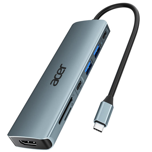 Acer USB C Hub, 7 in 1 4K USB C to HDMI Adapter, Multiport Splitter with PD100W Fast Charging, 5Gbps 2*USB 3.0, Type-C Data Port, SD TF Card Reader for MacBook Neo(A18 Pro), iPad Pro, Acer, Dell XPS 🍁 All In One Marketplace Canada