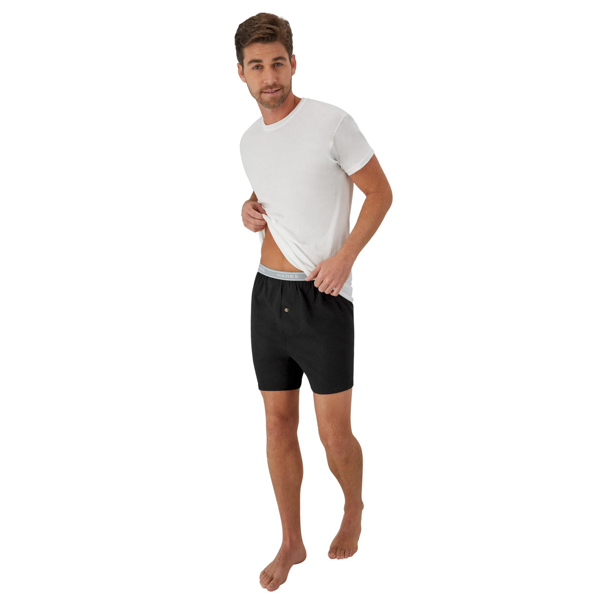 Hanes Mens Exposed Waistband Knit - Multiple Packs Available Boxer Shorts, Assorted 5 Pack, X-Large US 🍁 All In One Marketplace Canada